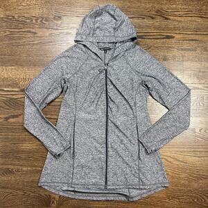 Athleta Vitamin Sea Jacket Womens XL Heathered Gray Full Zip Thumbholes Pockets